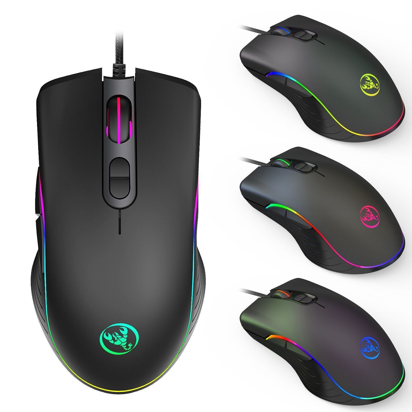 Souris filaire lumineuse